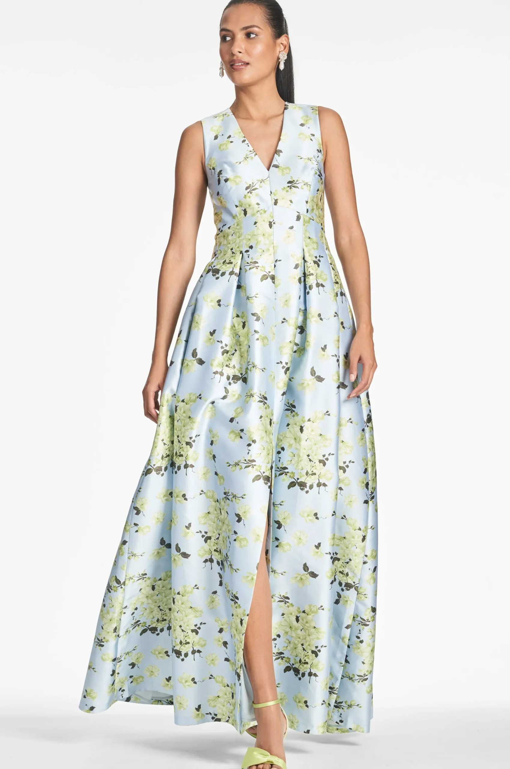Outlet Sachin & Babi Brooke Gown - Sky Citrine Floral Skycitrinefloral