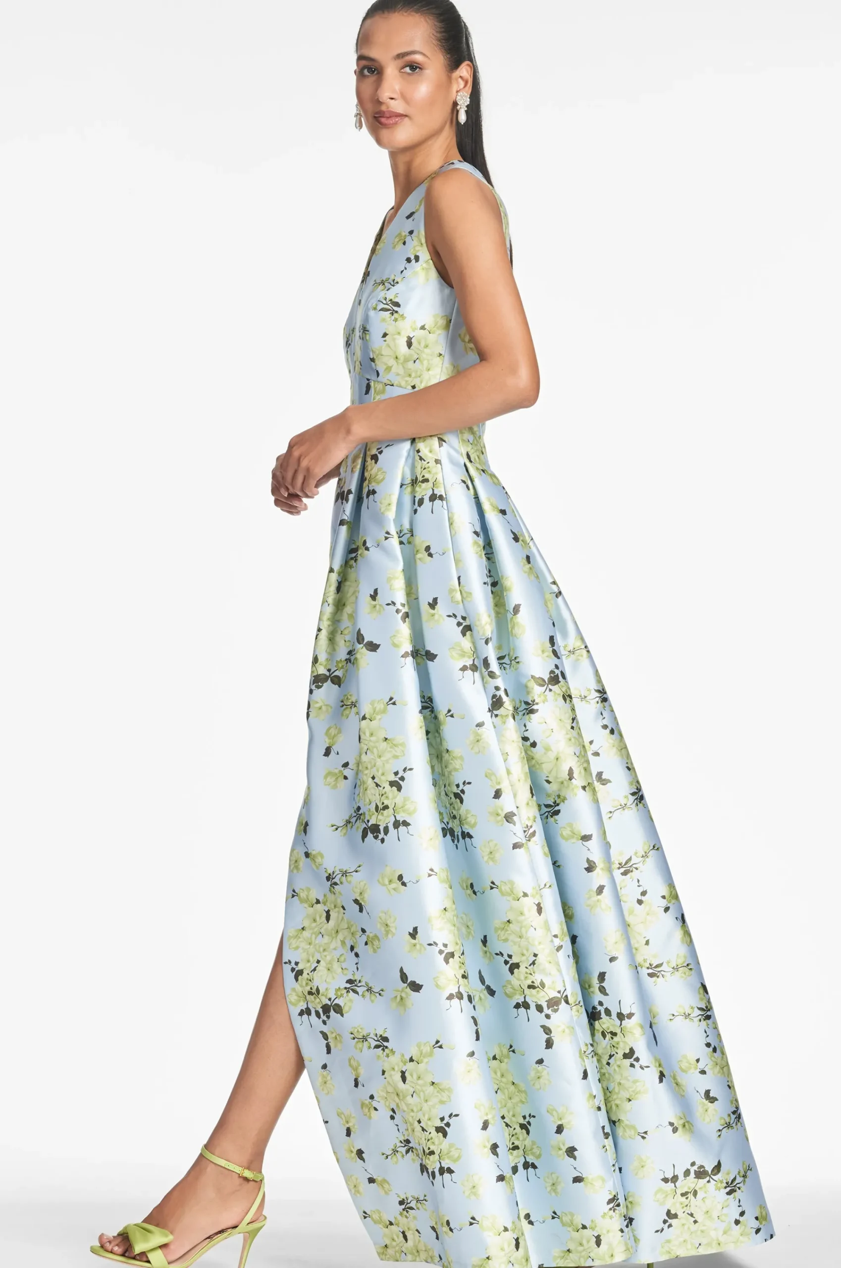 Outlet Sachin & Babi Brooke Gown - Sky Citrine Floral Skycitrinefloral