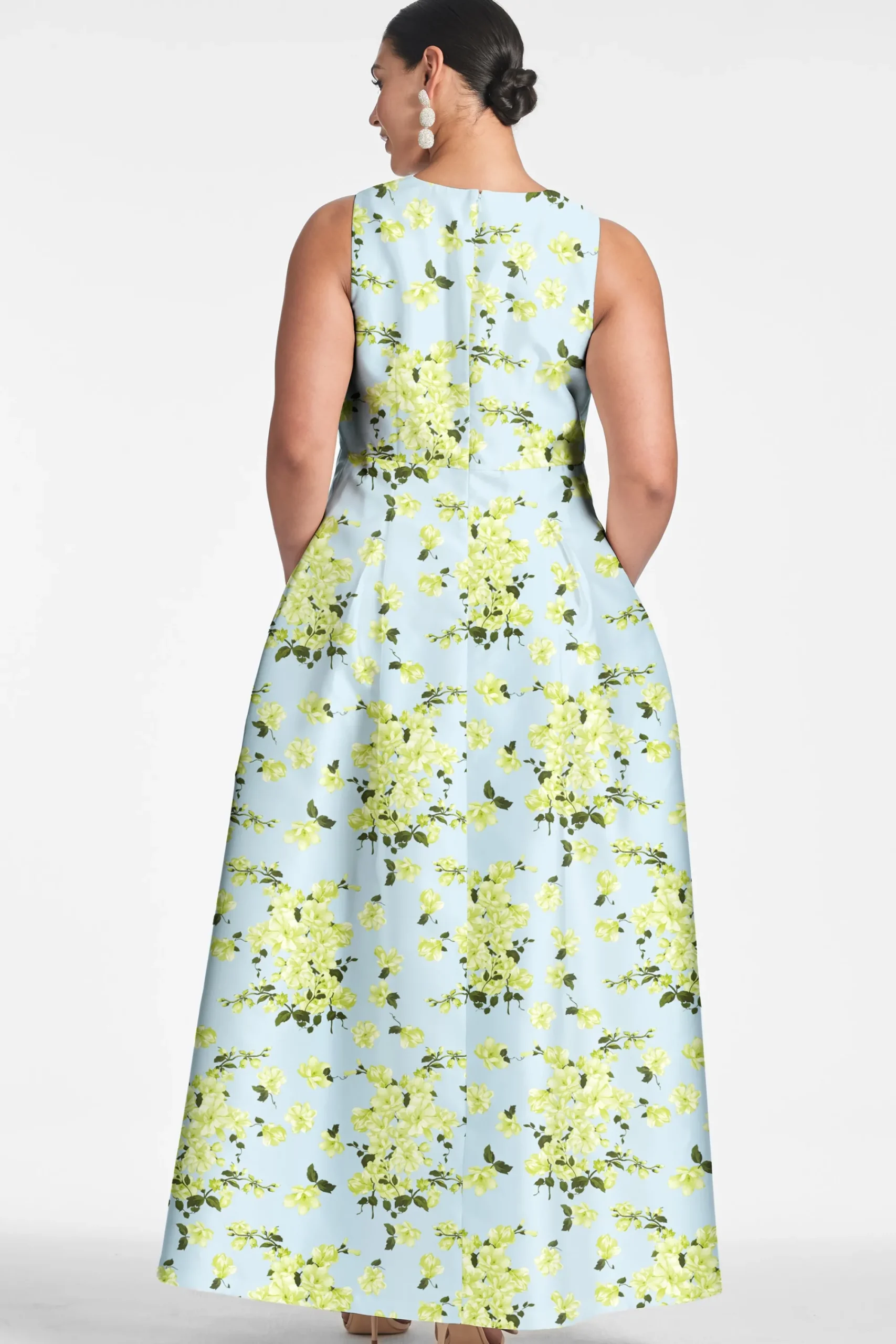 Outlet Sachin & Babi Brooke Gown - Sky Citrine Floral Skycitrinefloral