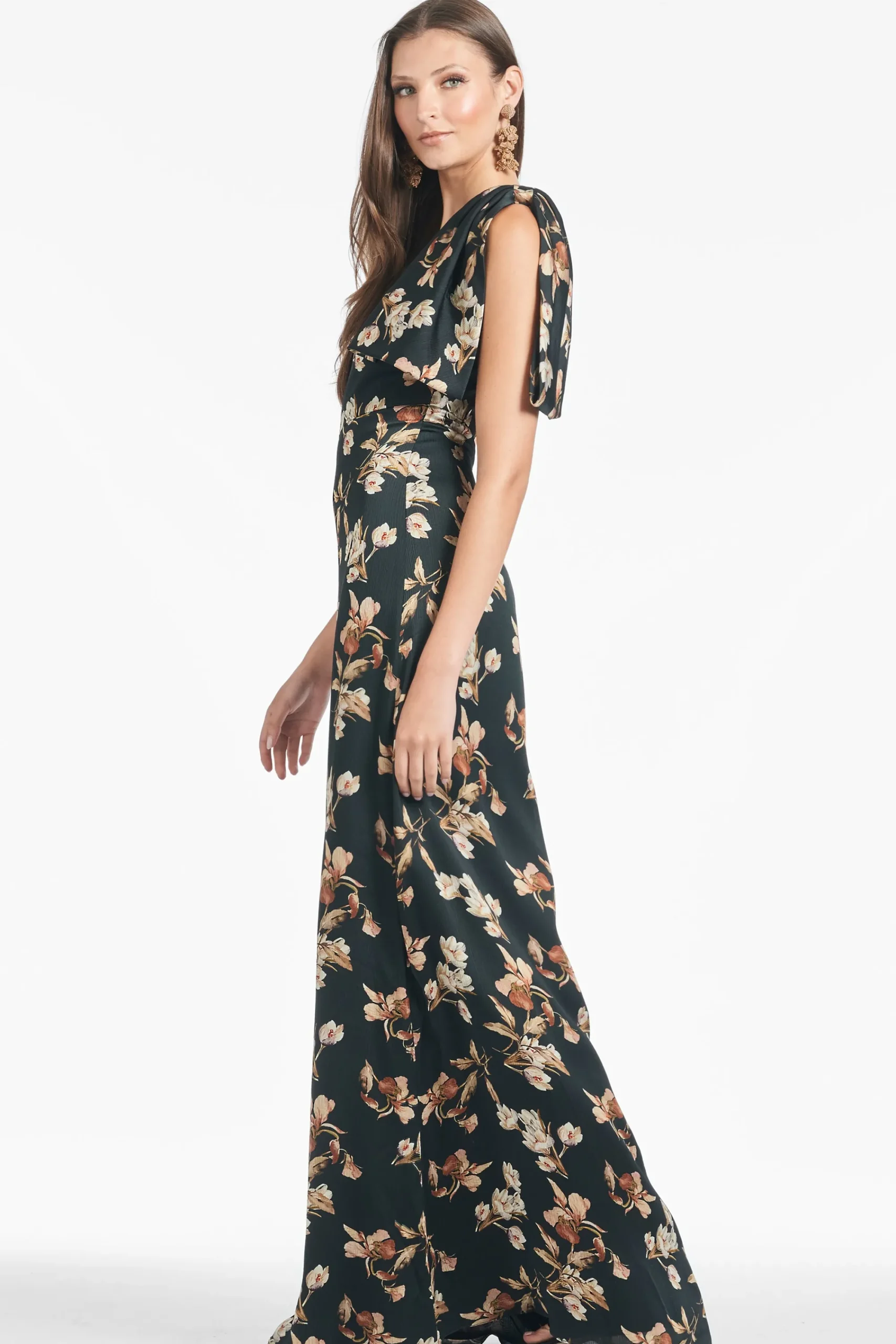 Hot Sachin & Babi Chelsea Gown - Black Venetia Petal Blackvenetiapetal