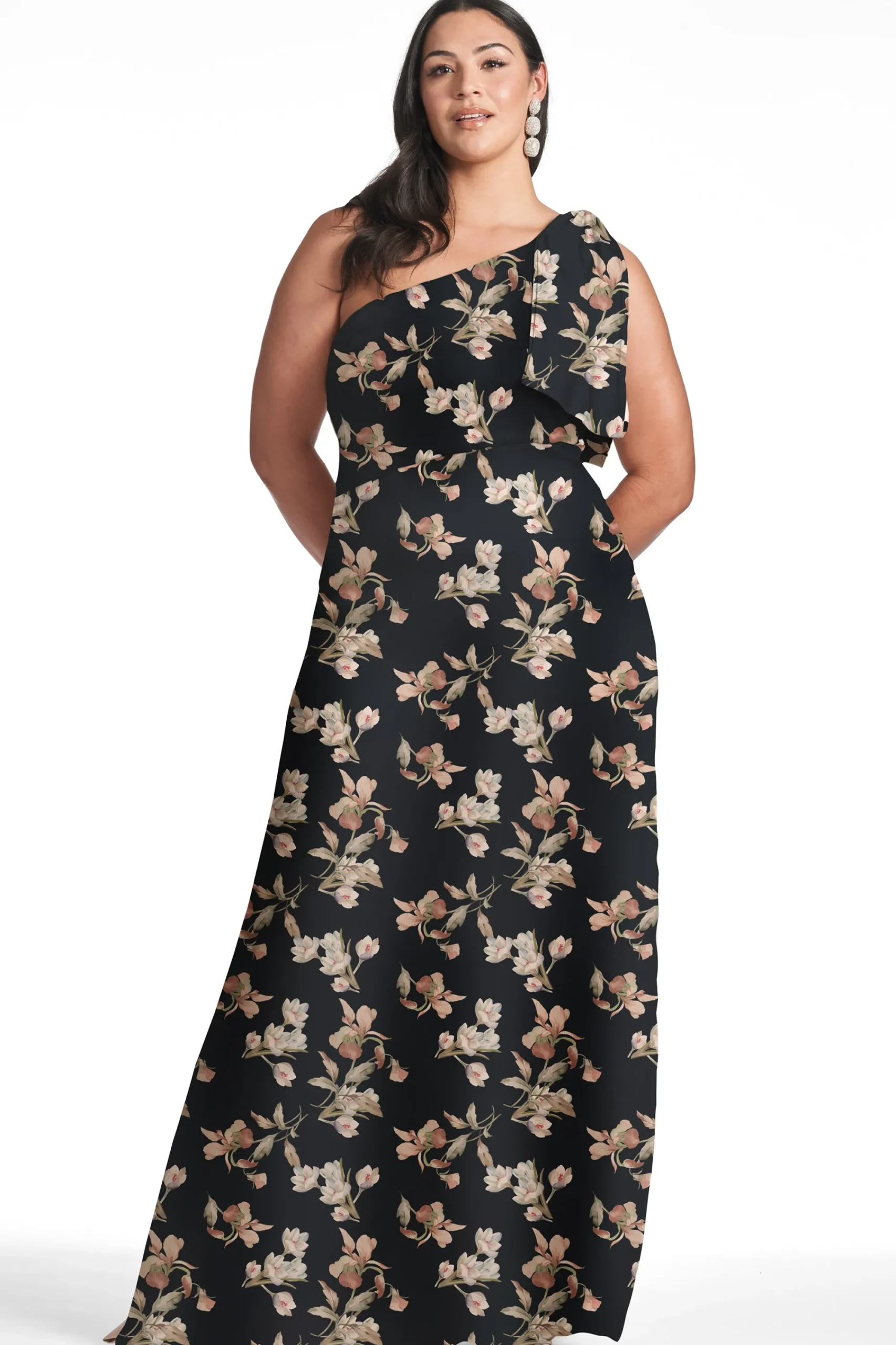 Hot Sachin & Babi Chelsea Gown - Black Venetia Petal Blackvenetiapetal