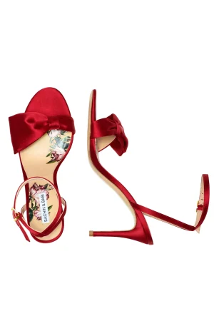 Sale Sachin & Babi Chelsea Obi-Bow Open Toe - Holly Red Hollyred