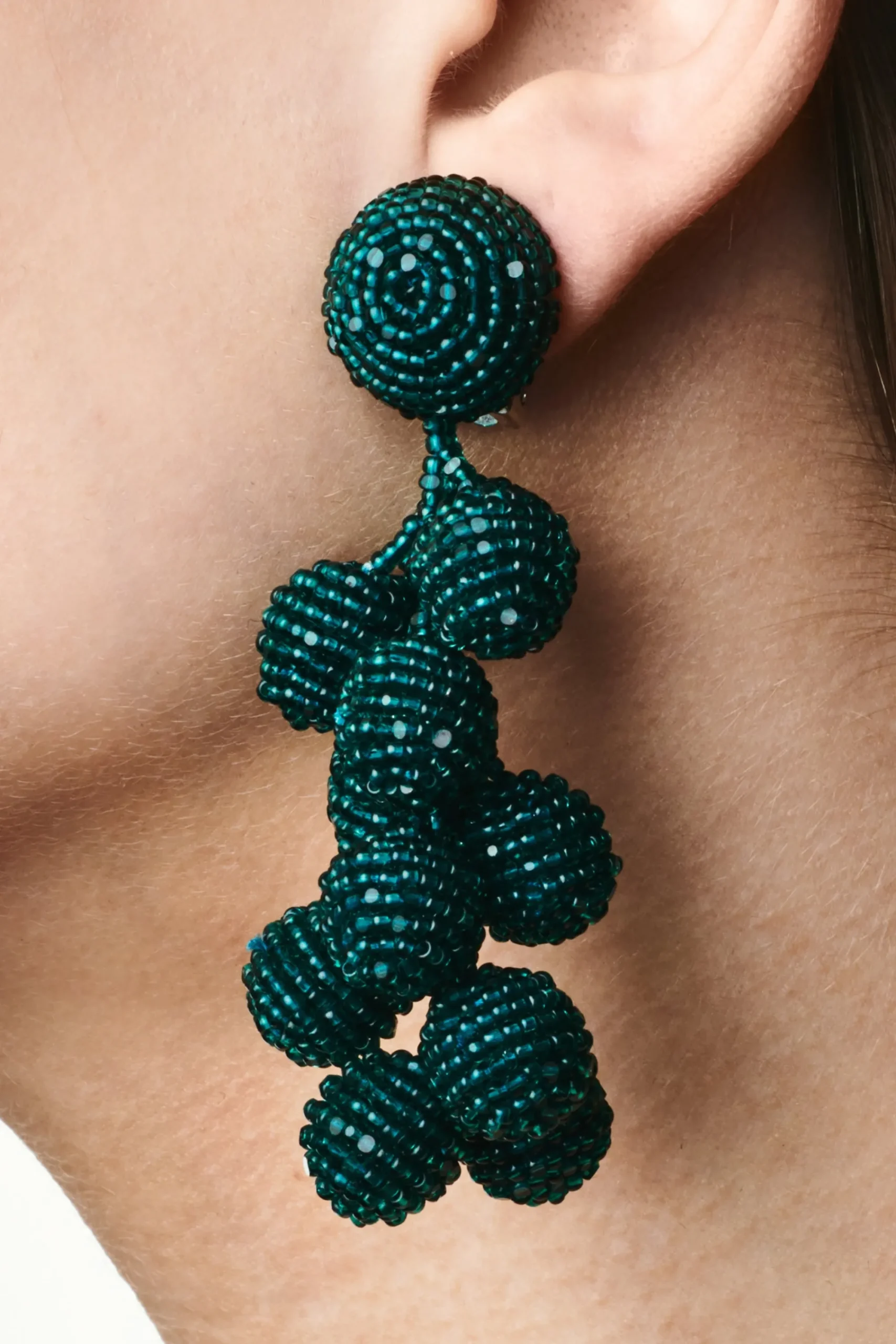 Sale Sachin & Babi Coconuts Earrings - Faceted Beads Emerald