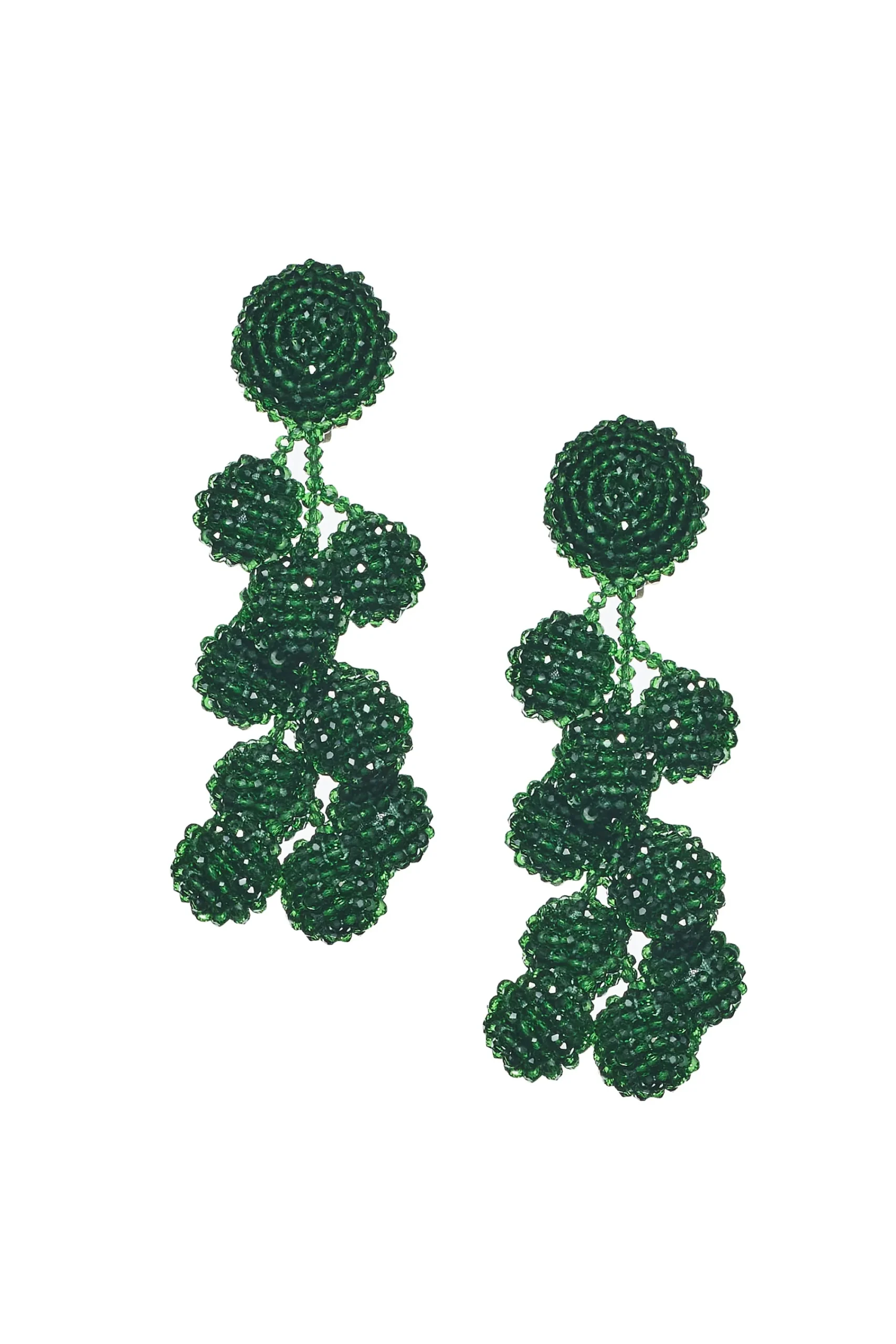 Sale Sachin & Babi Coconuts Earrings - Faceted Beads Emerald