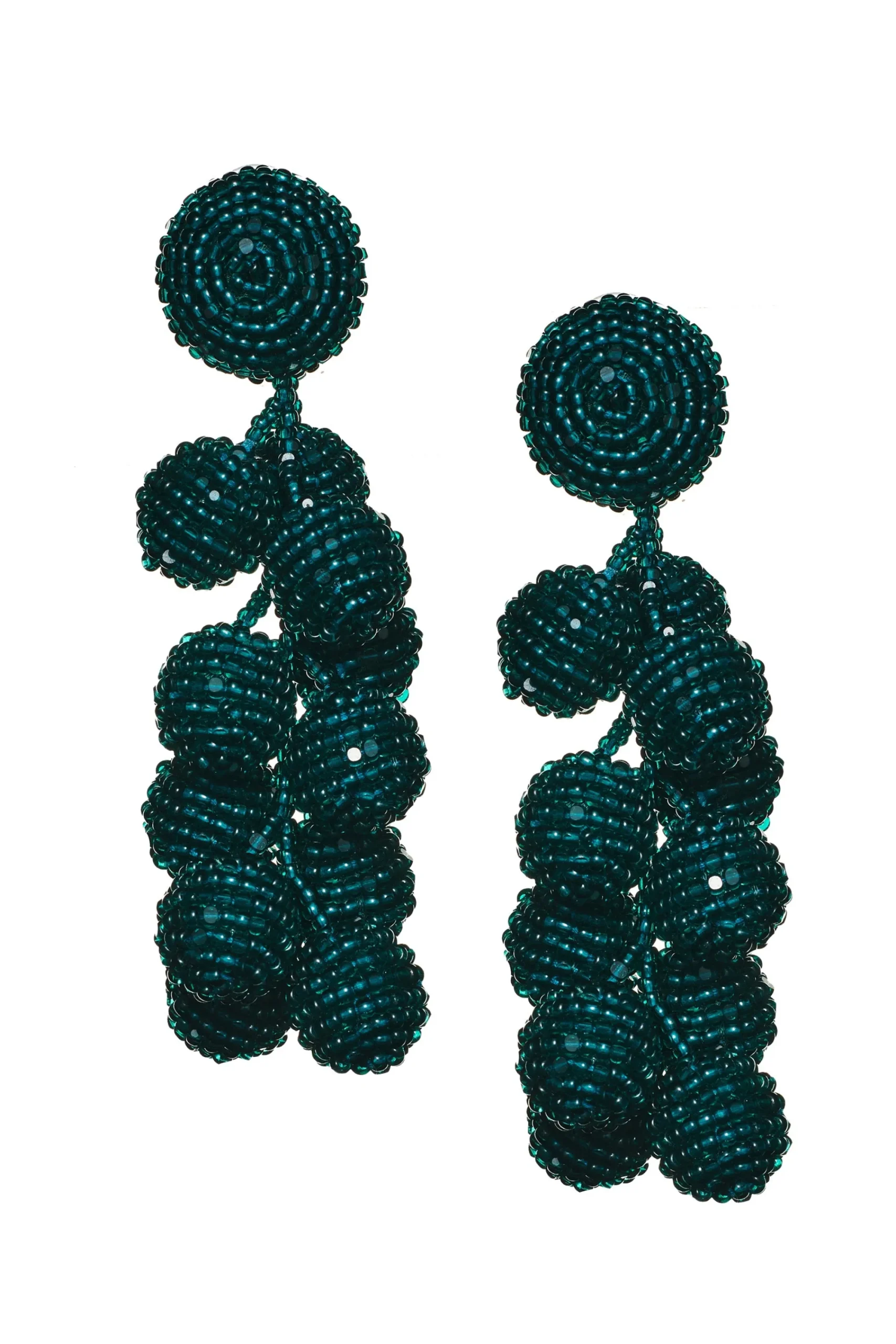 Sale Sachin & Babi Coconuts Earrings - Faceted Beads Emerald