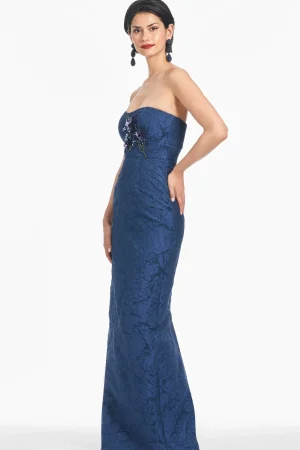 Flash Sale Sachin & Babi Edie Gown - Deep Ocean Bouquet Deepoceanbouquet