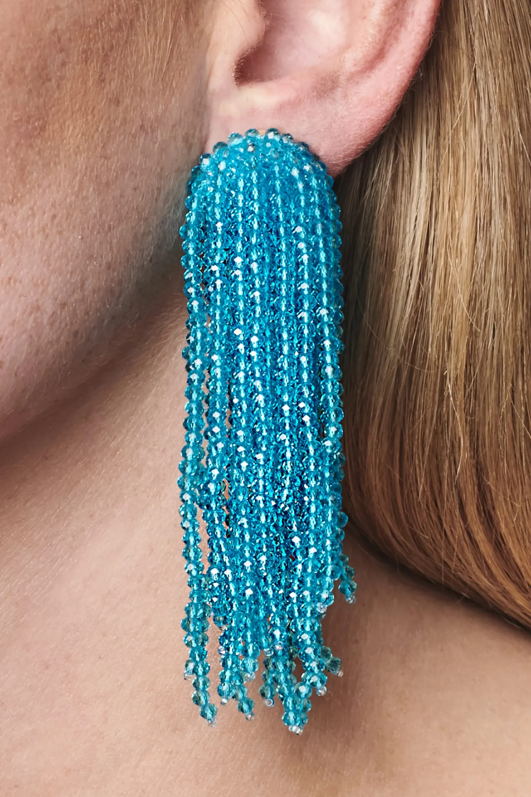 Clearance Sachin & Babi Fountain Earrings - Faceted Beads Black