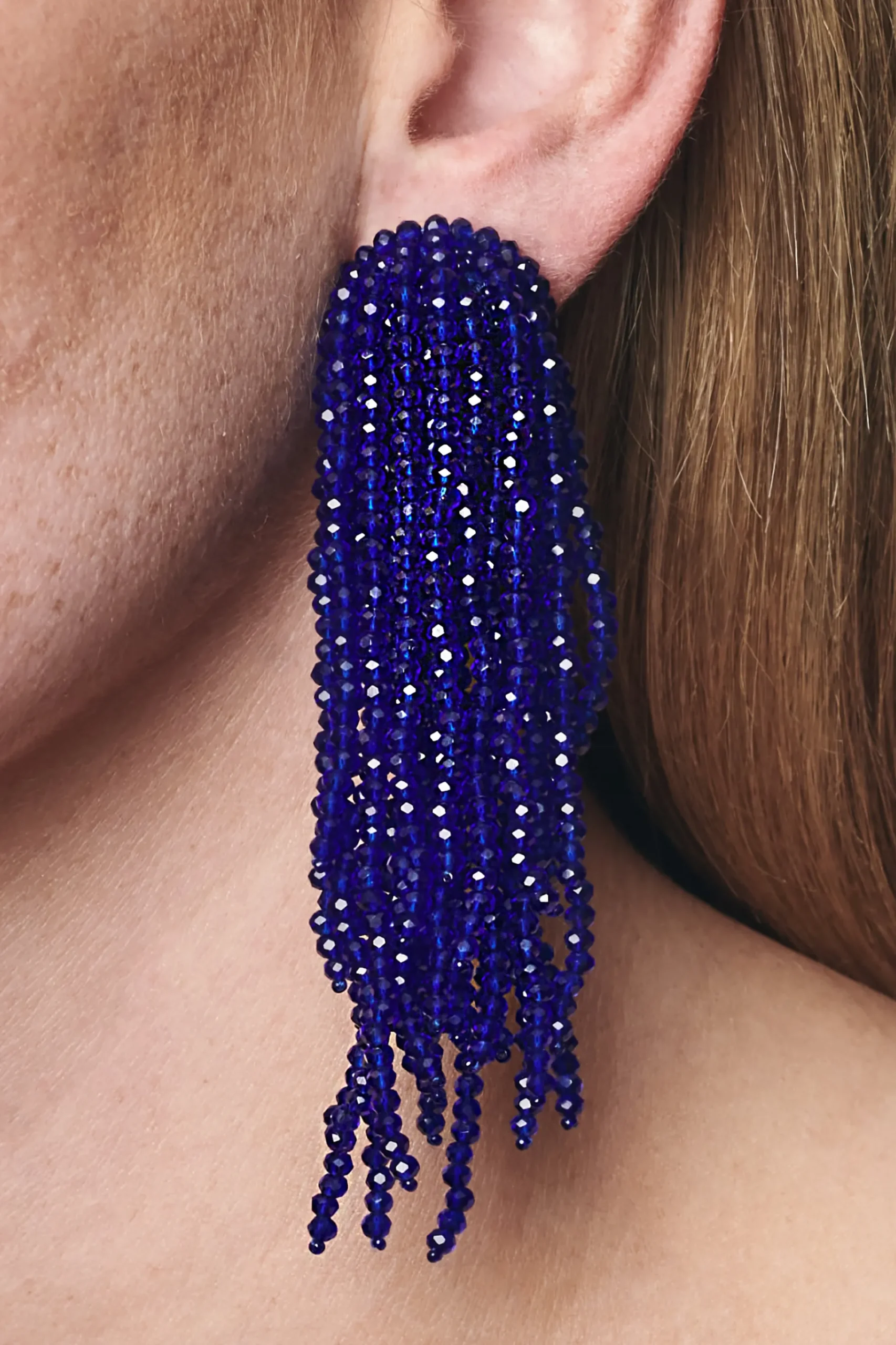 Clearance Sachin & Babi Fountain Earrings - Faceted Beads Black