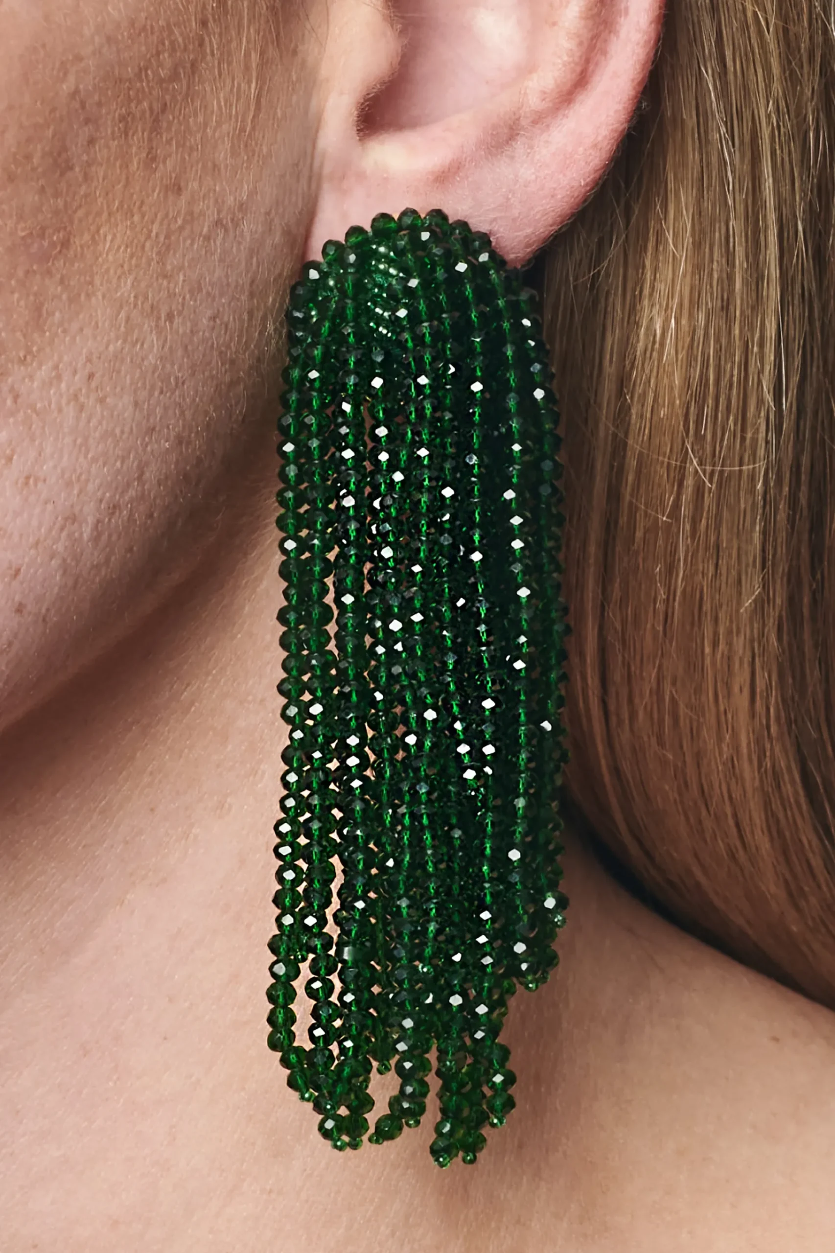 Clearance Sachin & Babi Fountain Earrings - Faceted Beads Black