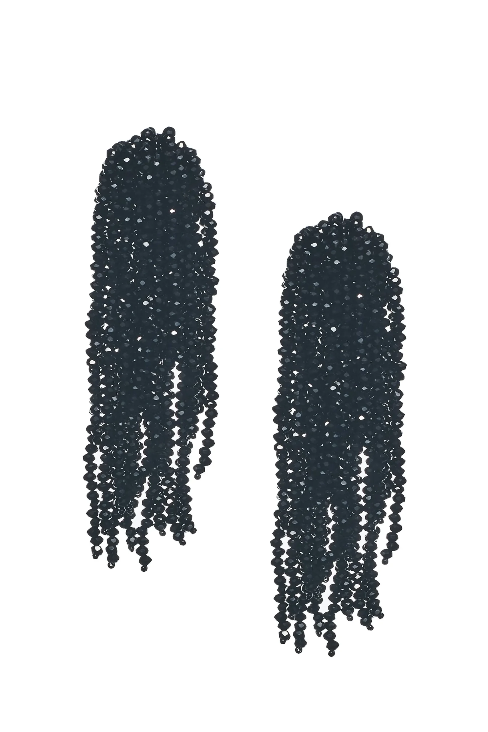 Clearance Sachin & Babi Fountain Earrings - Faceted Beads Black