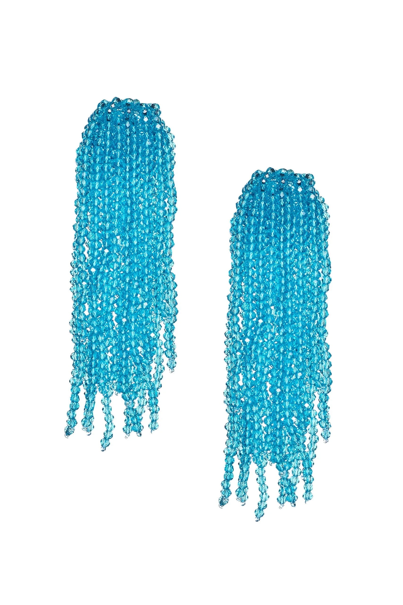 Clearance Sachin & Babi Fountain Earrings - Faceted Beads Black