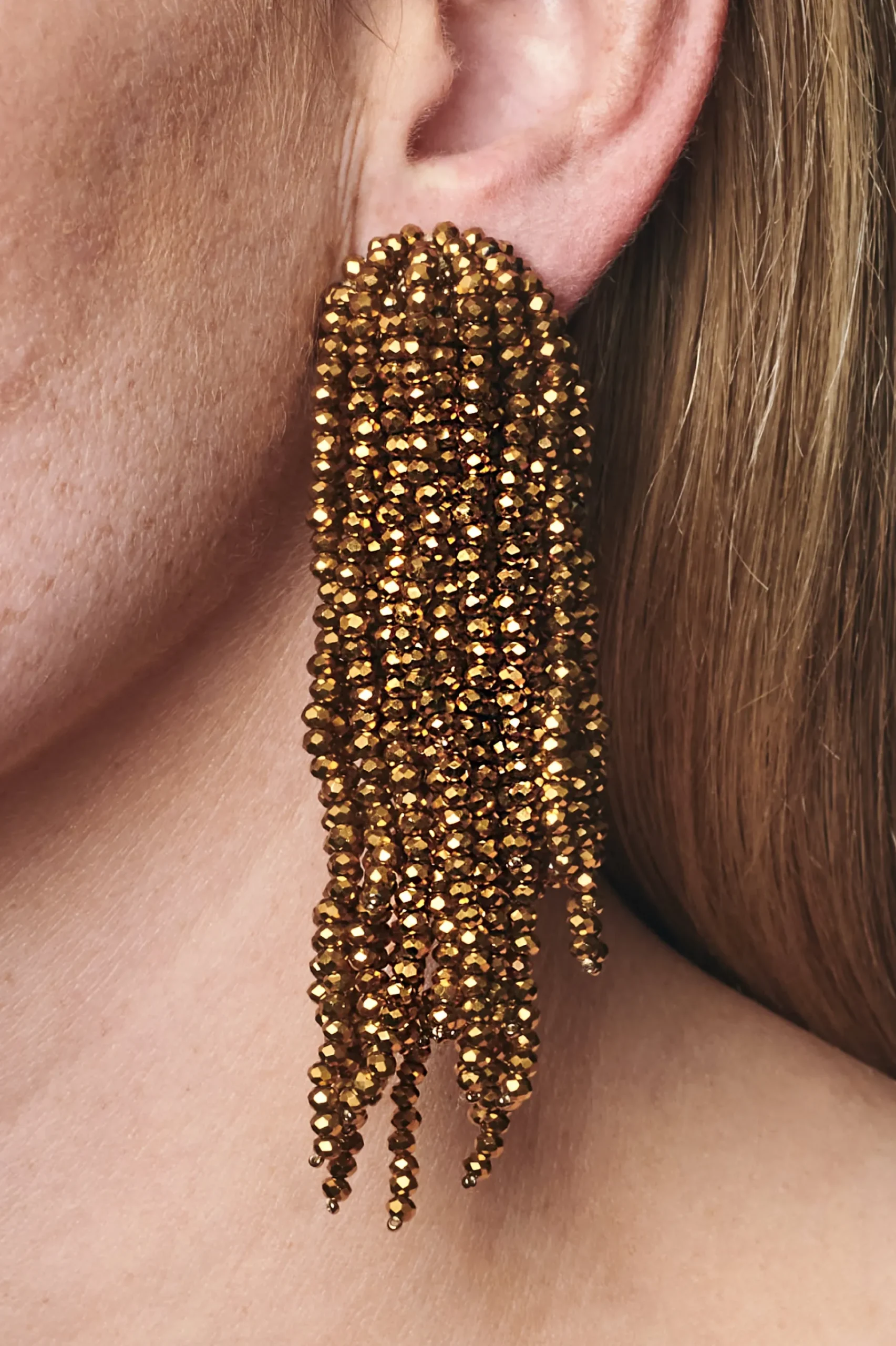 Outlet Sachin & Babi Fountain Earrings - Metallic Faceted Beads Rustgold
