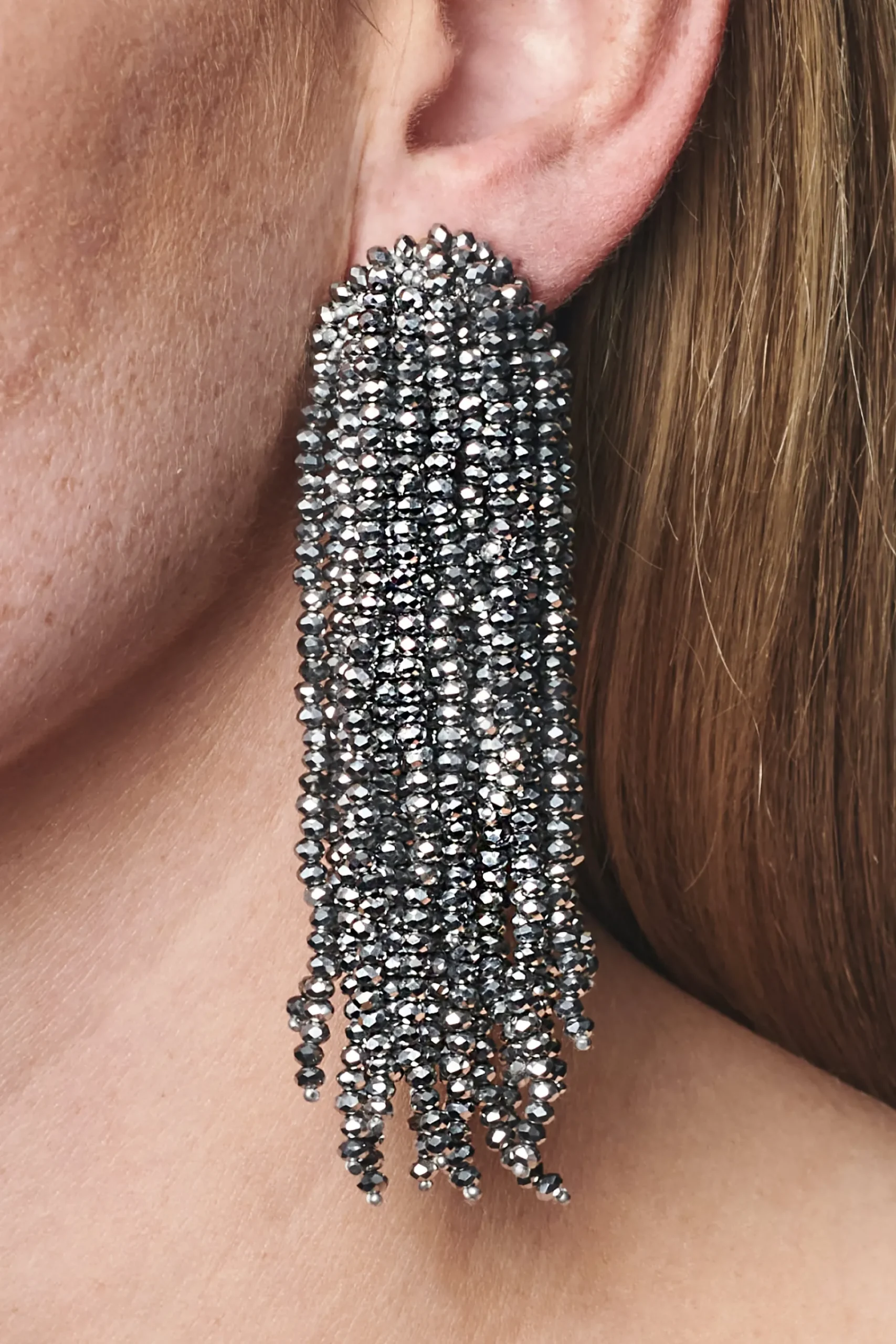 Outlet Sachin & Babi Fountain Earrings - Metallic Faceted Beads Rustgold