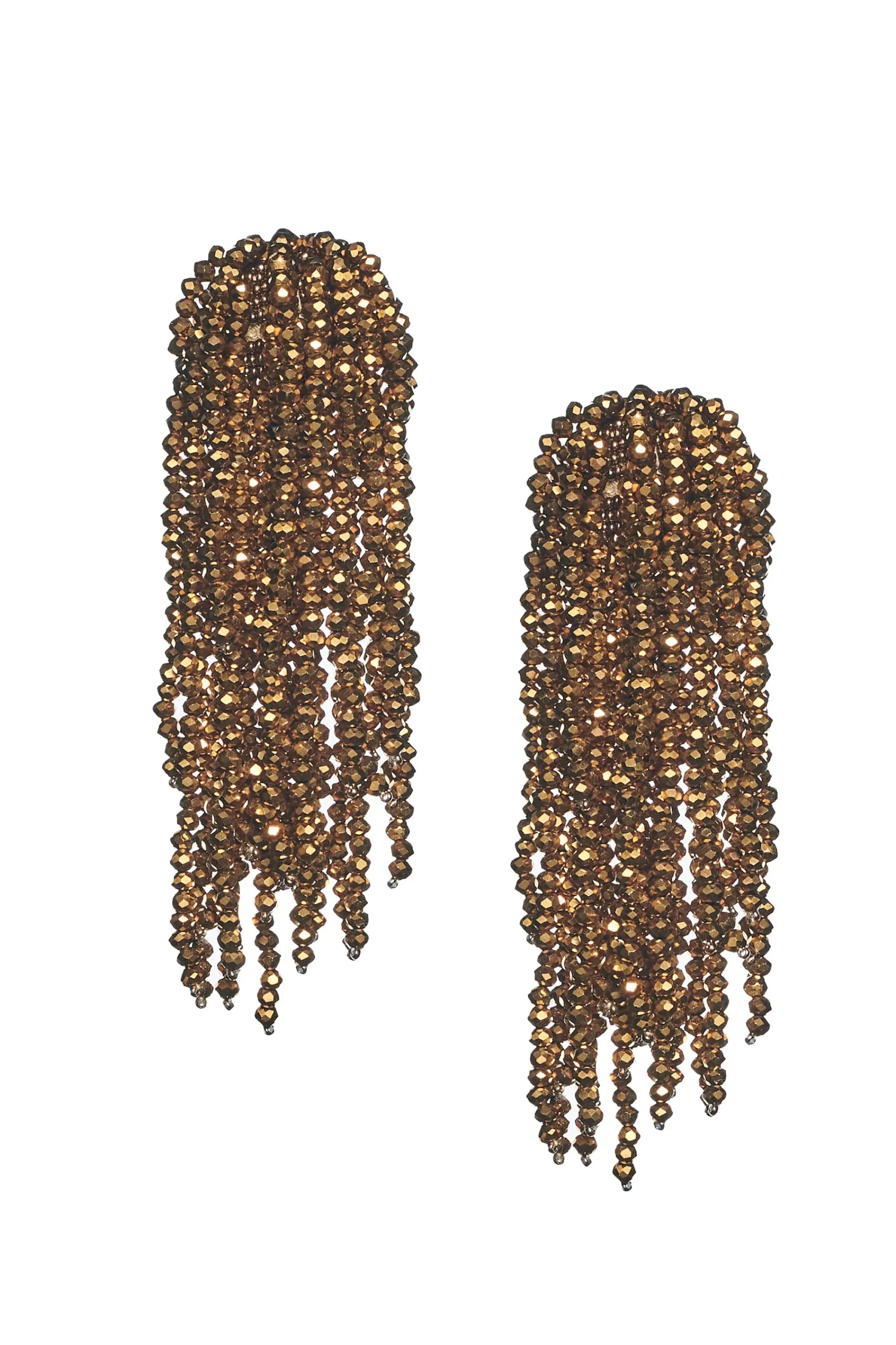 Outlet Sachin & Babi Fountain Earrings - Metallic Faceted Beads Rustgold