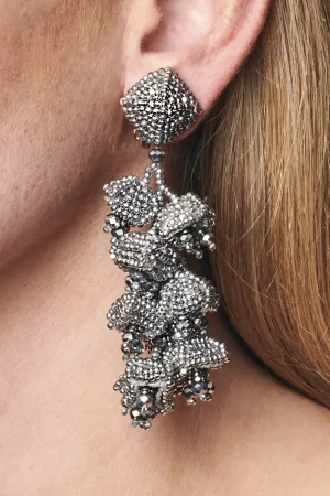 Best Sale Sachin & Babi Grapes Earrings - Smooth Beads Silver