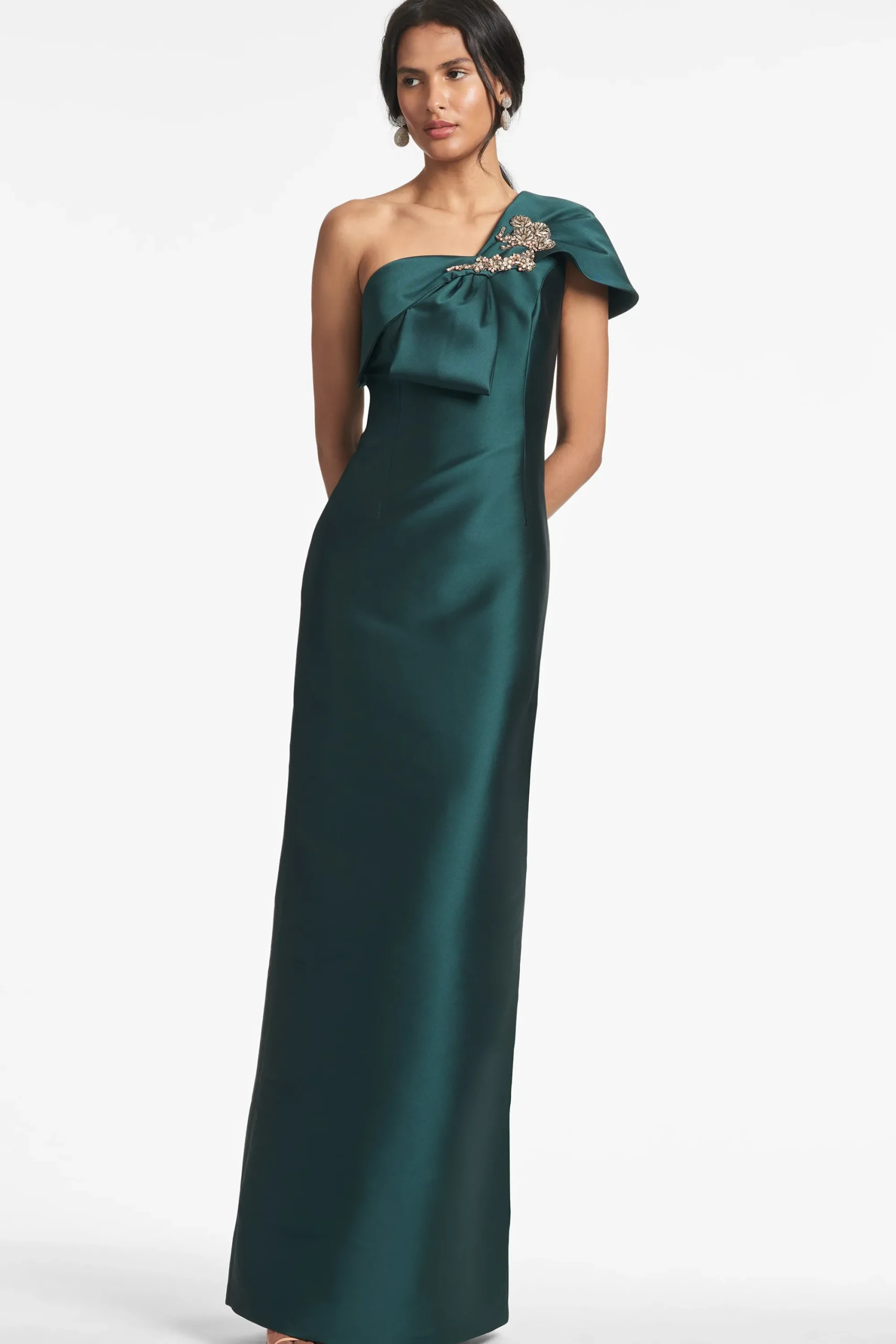 Discount Sachin & Babi Ines Gown - Forest Green Forestgreen