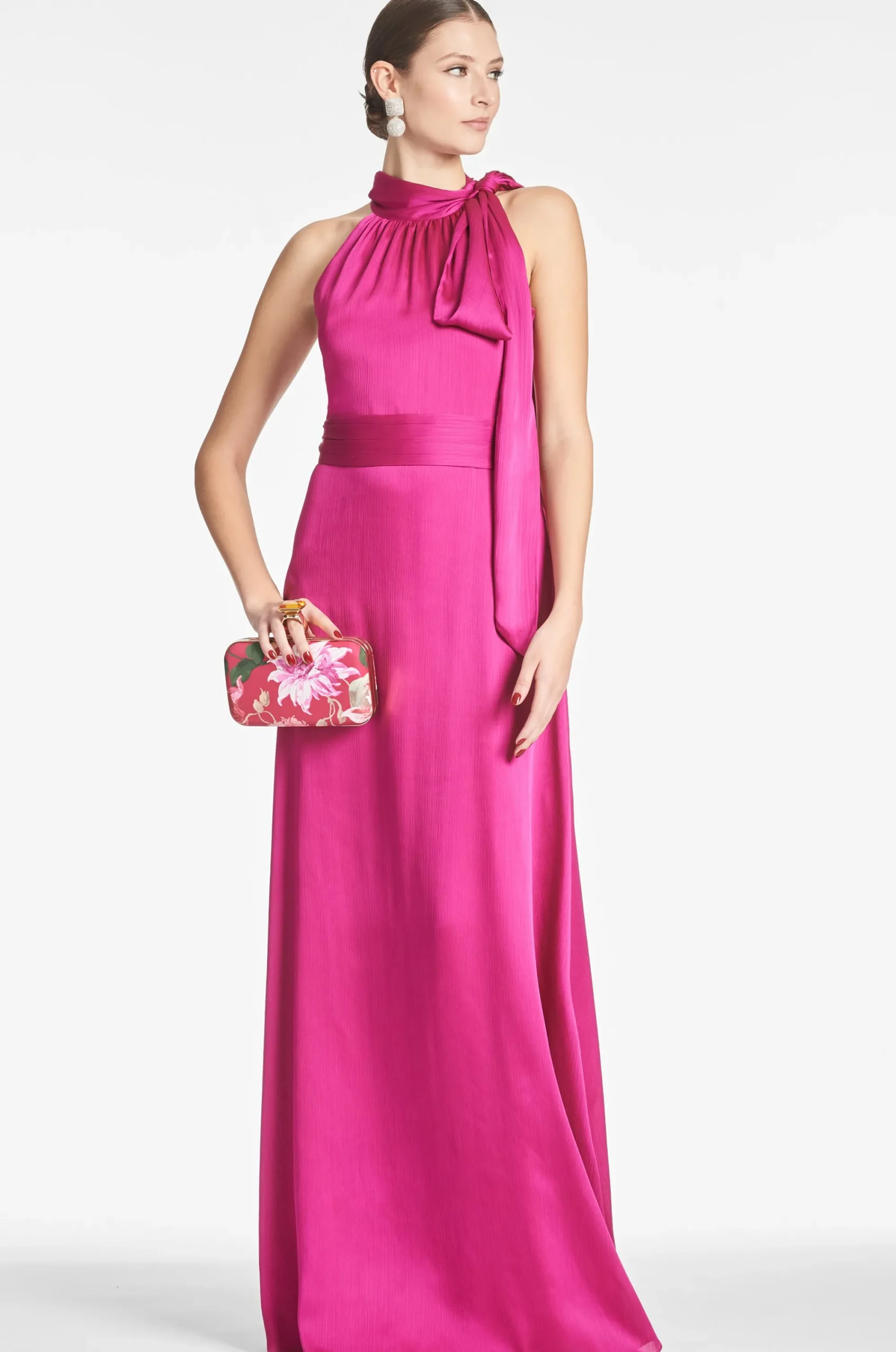 Discount Sachin & Babi Kayla Gown - Dragonfruit