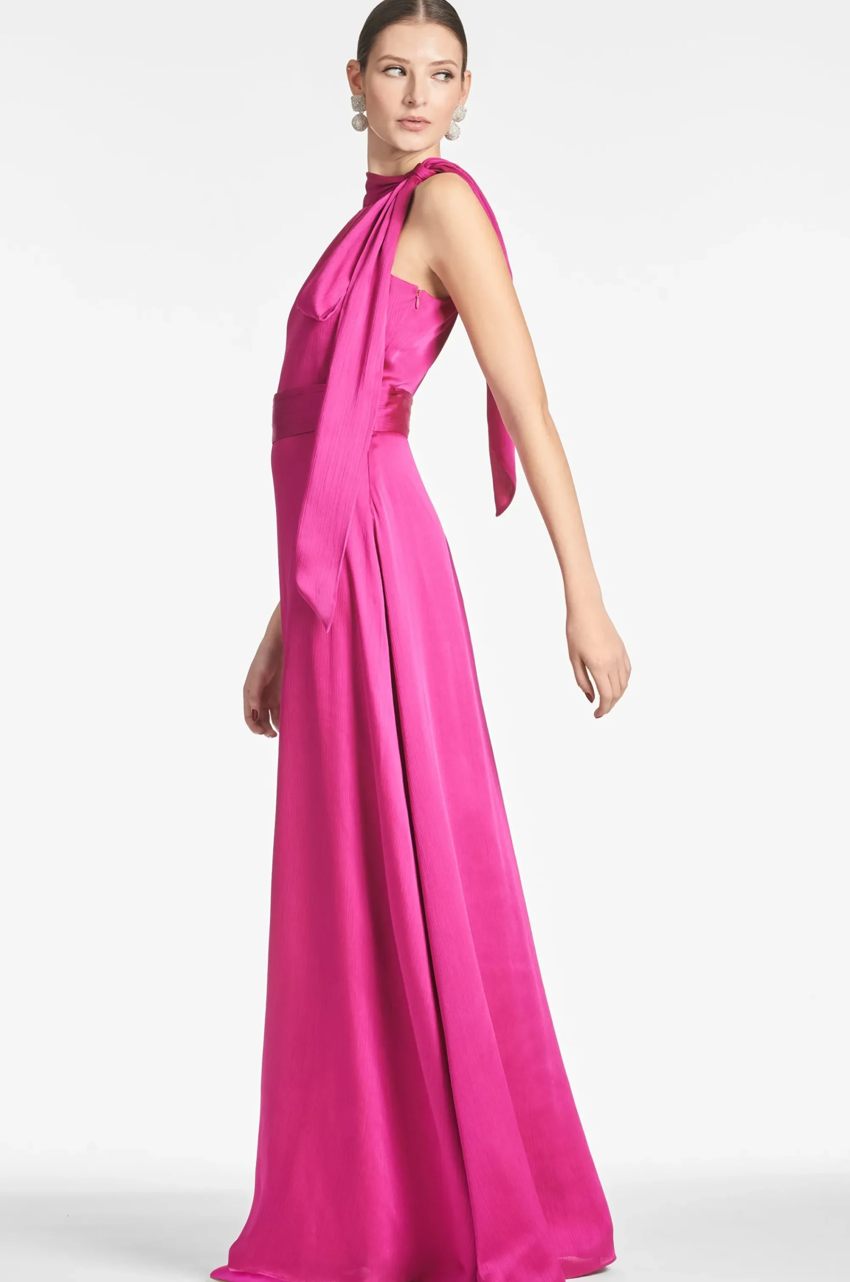 Discount Sachin & Babi Kayla Gown - Dragonfruit