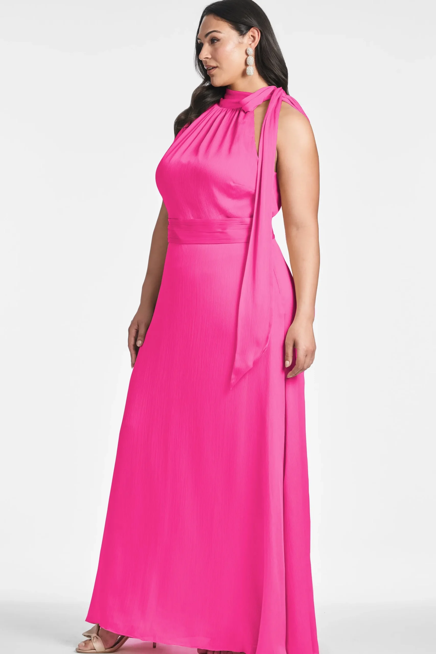 Discount Sachin & Babi Kayla Gown - Dragonfruit