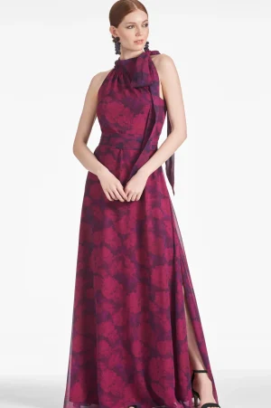 New Sachin & Babi Kayla Gown - Magenta Bloom Magentabloom
