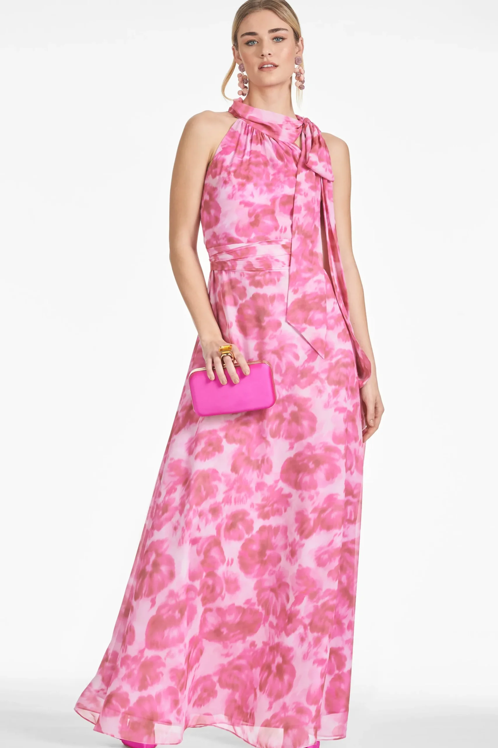 Store Sachin & Babi Kayla Gown - Pink Fantasia Bloom Pinkfantasiabloom