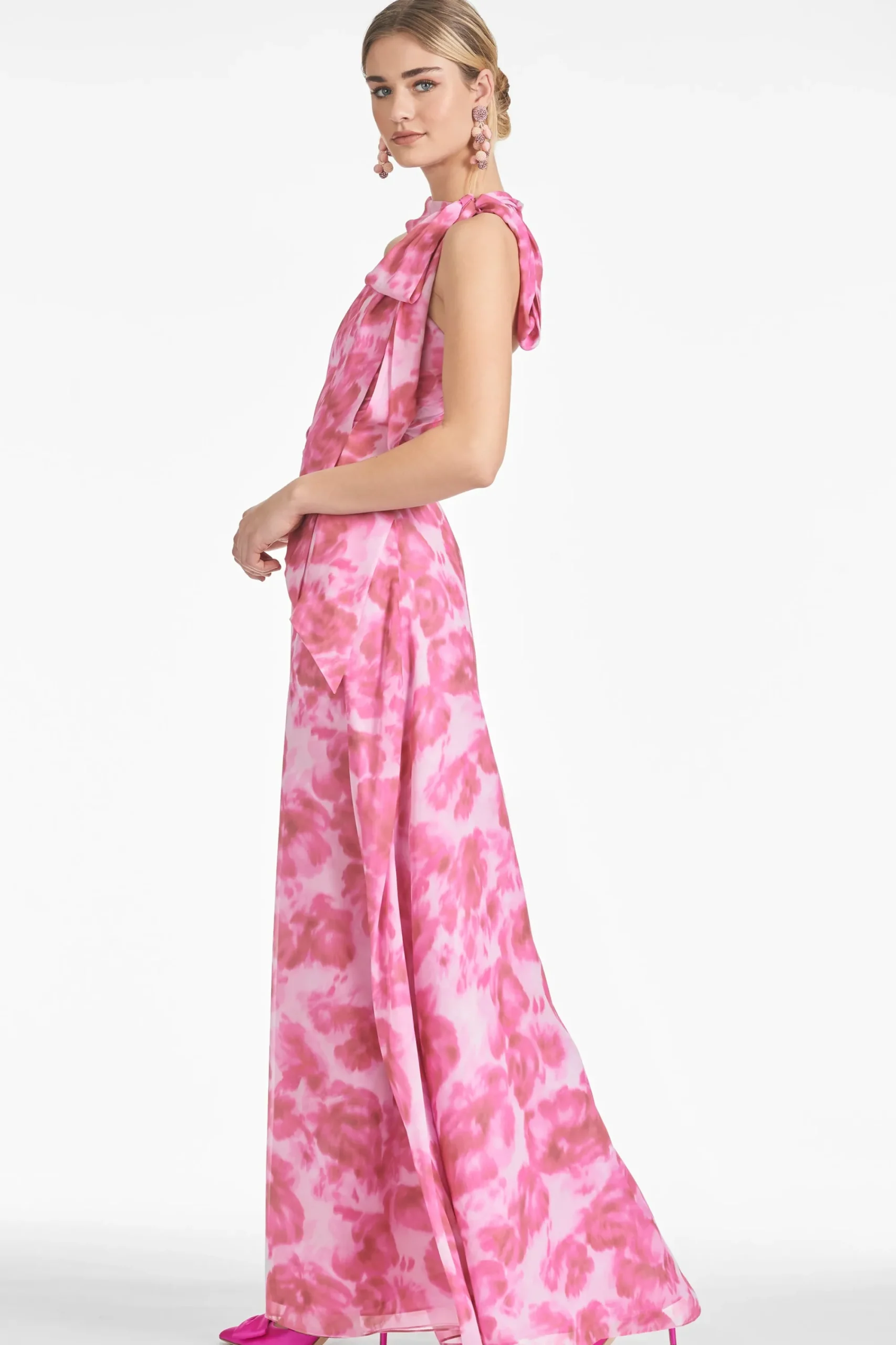 Store Sachin & Babi Kayla Gown - Pink Fantasia Bloom Pinkfantasiabloom