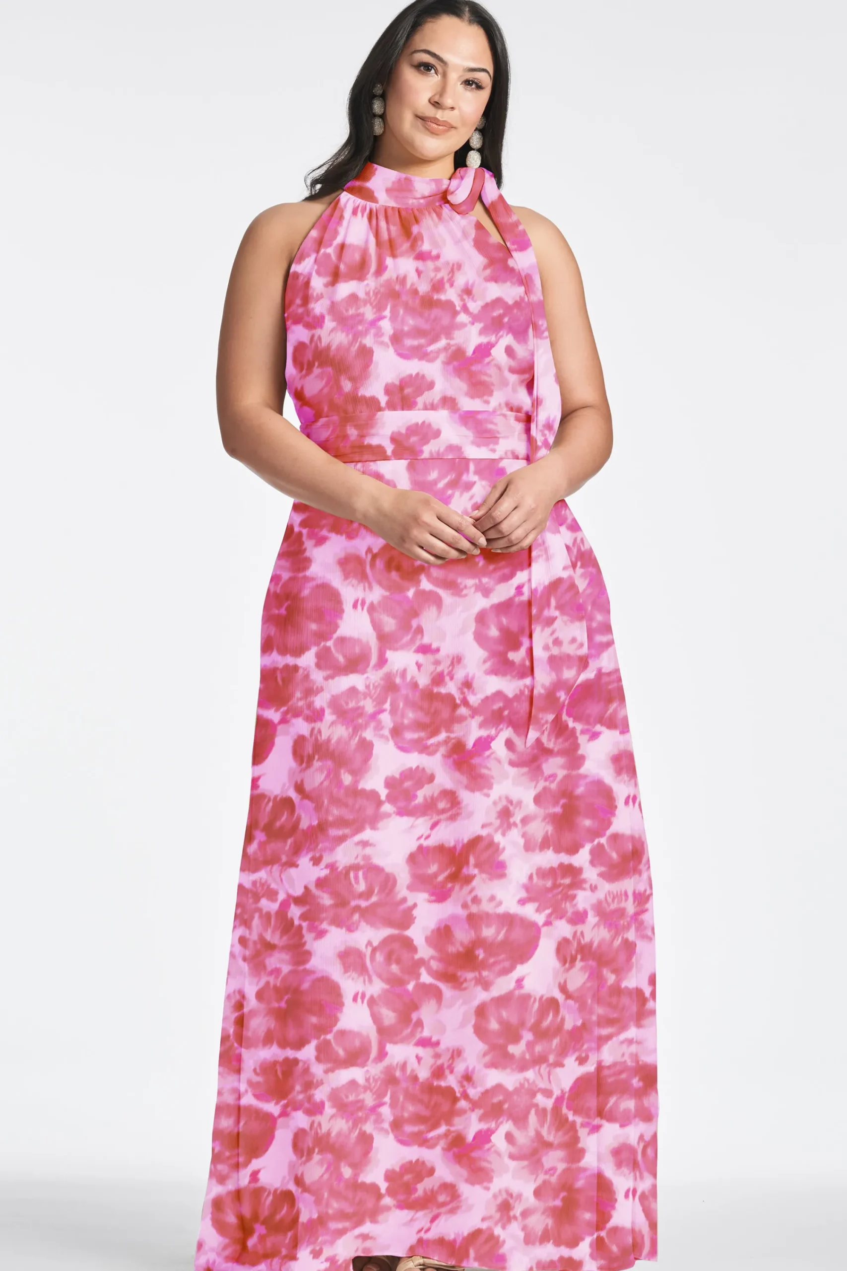 Store Sachin & Babi Kayla Gown - Pink Fantasia Bloom Pinkfantasiabloom