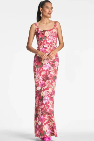 Sale Sachin & Babi Lana Gown - Deep Pink Dahlia Deeppinkdahlia