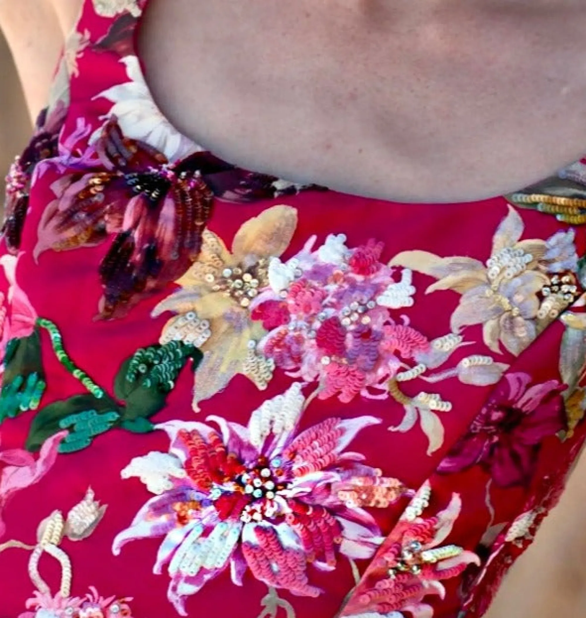 Sale Sachin & Babi Lana Gown - Deep Pink Dahlia Deeppinkdahlia