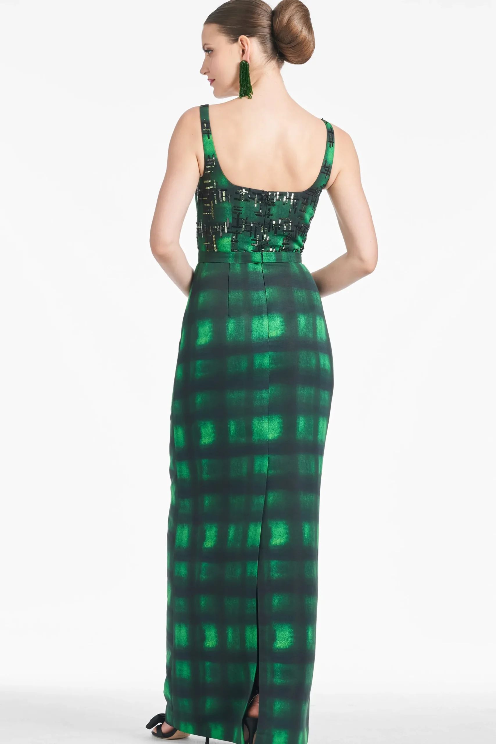 Best Sachin & Babi Lana Gown - Emerald Shibori Emeraldshobori