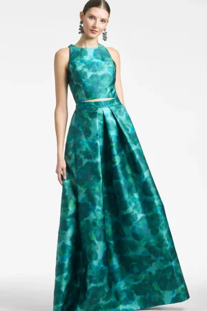 Outlet Sachin & Babi Lexie Top - Emerald Watercolor Floral Emeraldwatercolorfloral