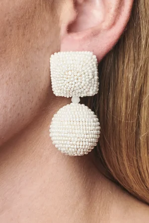 Store Sachin & Babi Lydia Earrings - Smooth Beads Ivory