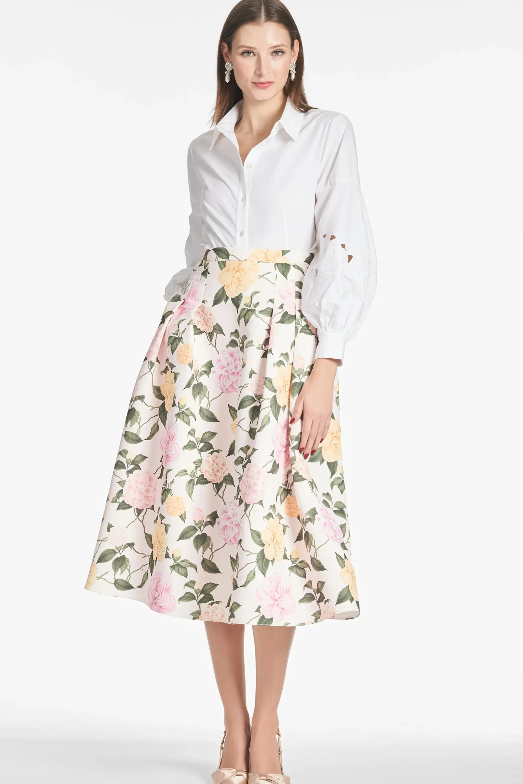 Cheap Sachin & Babi Lydia Skirt - Pink Lemonade Bouquet Pinklemonadebouquet