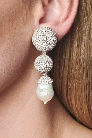 Outlet Sachin & Babi Maribel Earrings - Crystals / Baroque Pearl