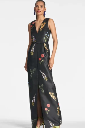 Clearance Sachin & Babi Marsden Gown - Noir Bouquet Noirbouquet