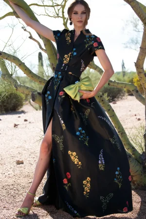 Hot Sachin & Babi Marta Gown - Noir Bouquet Noirbouquet