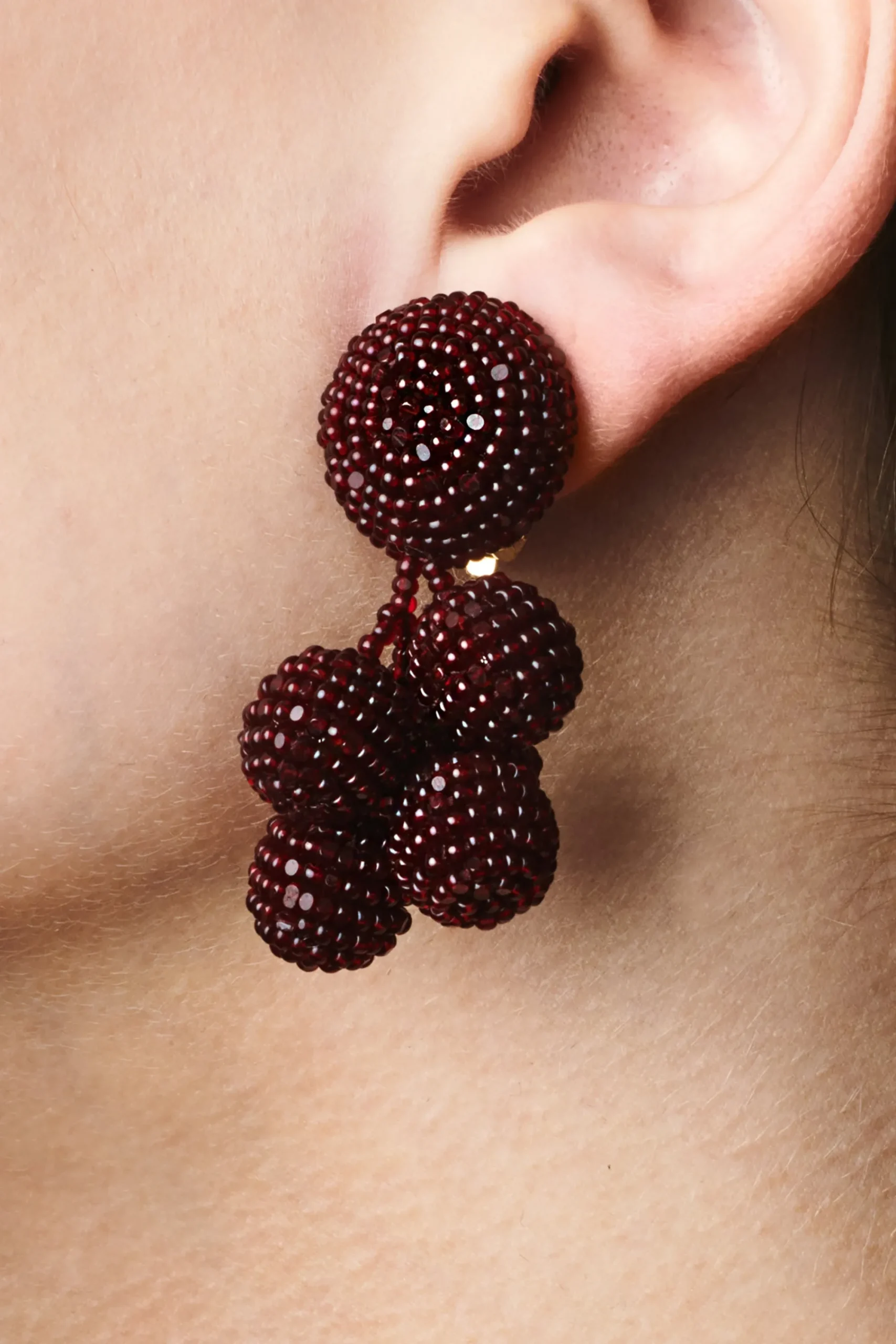 Cheap Sachin & Babi Mini Coconuts Earrings - Faceted Beads Merlot