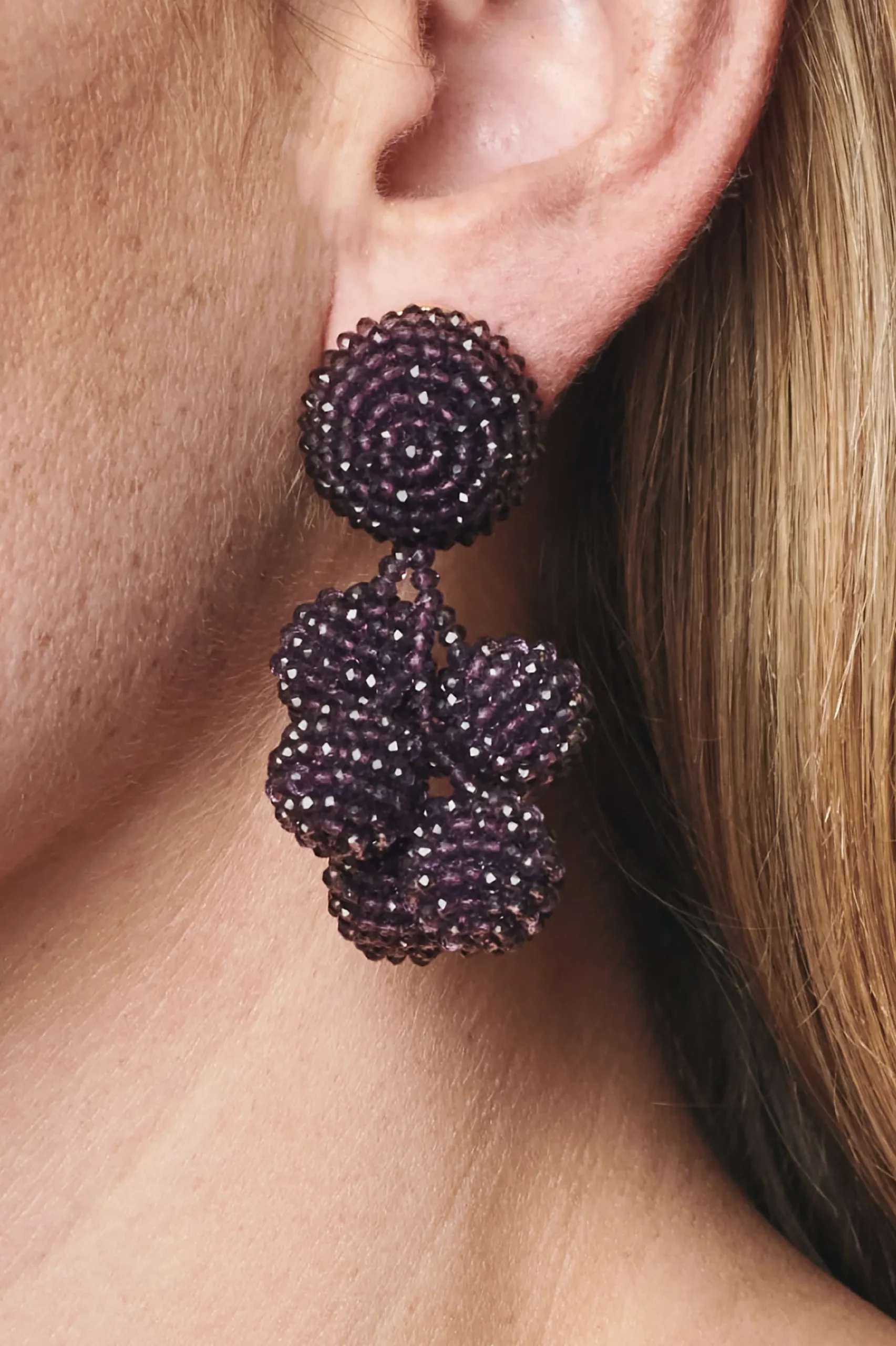 Cheap Sachin & Babi Mini Coconuts Earrings - Faceted Beads Merlot