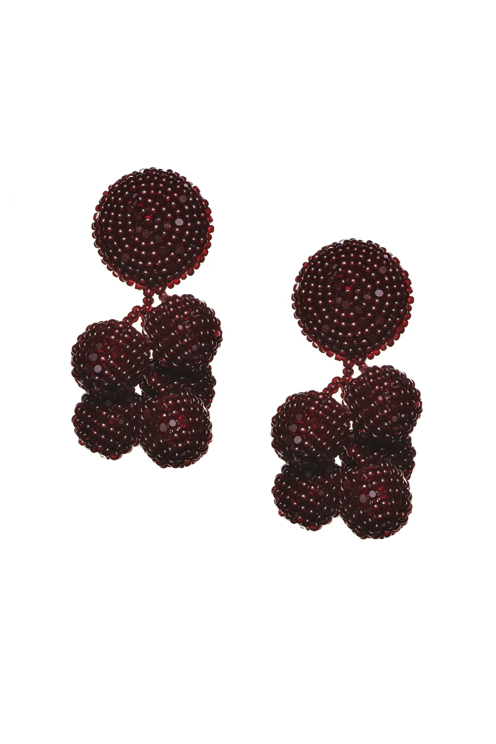 Cheap Sachin & Babi Mini Coconuts Earrings - Faceted Beads Merlot