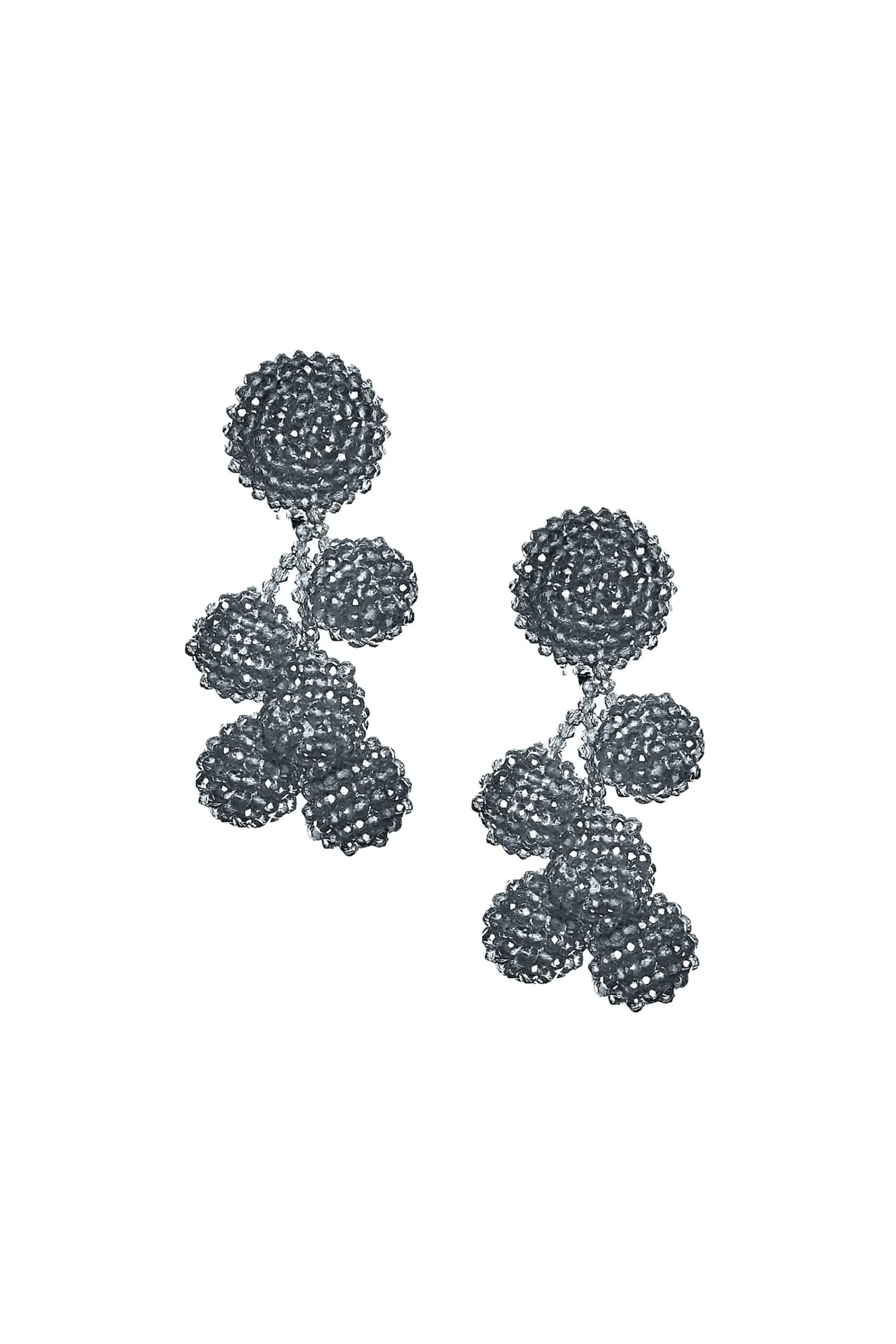 Shop Sachin & Babi Mini Coconuts Earrings - Metallic Faceted Beads Silver