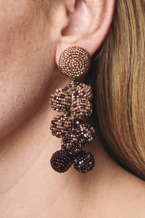 Cheap Sachin & Babi Ombre Coconuts Earrings - Smooth Beads Rosegold/aubergine
