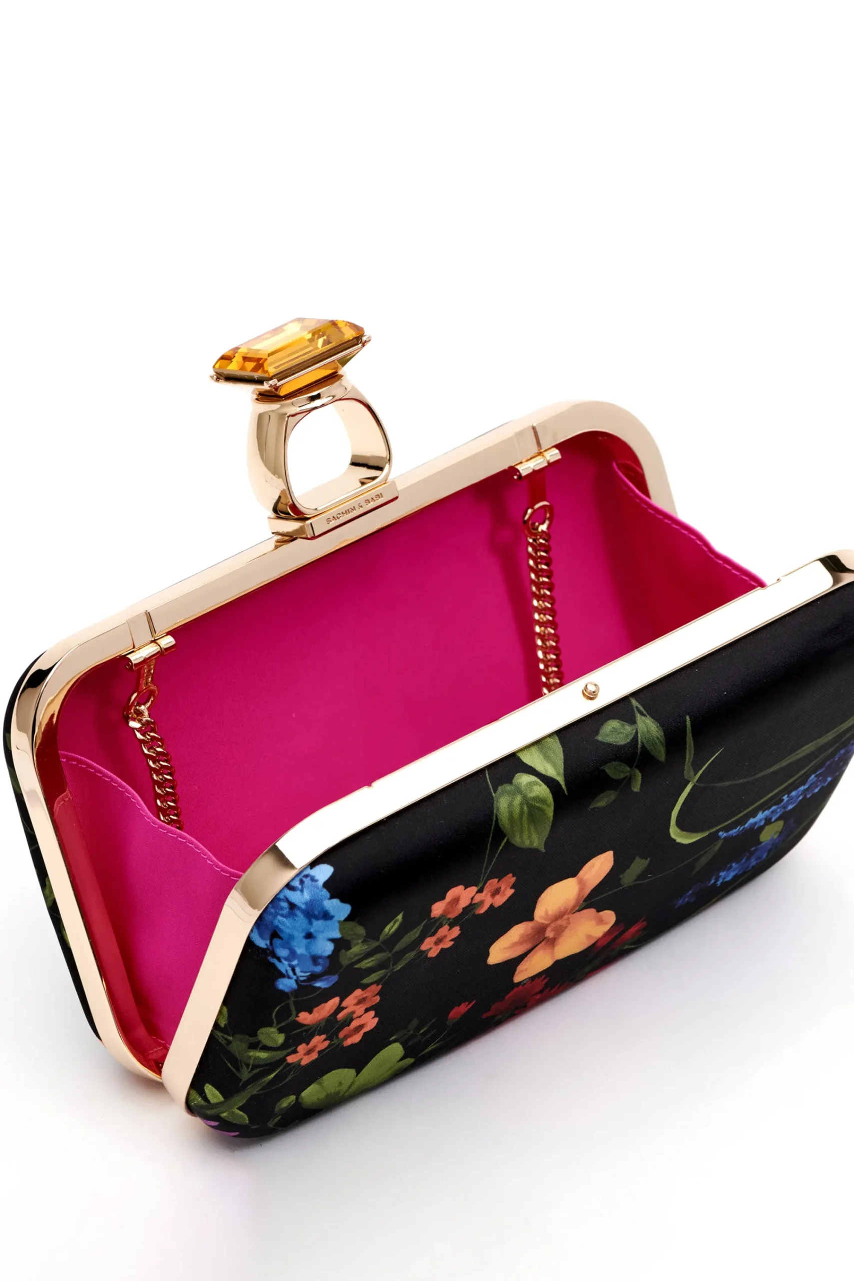 Cheap Sachin & Babi On the Rocks Clutch - Noir Wildflower Noirwildflower