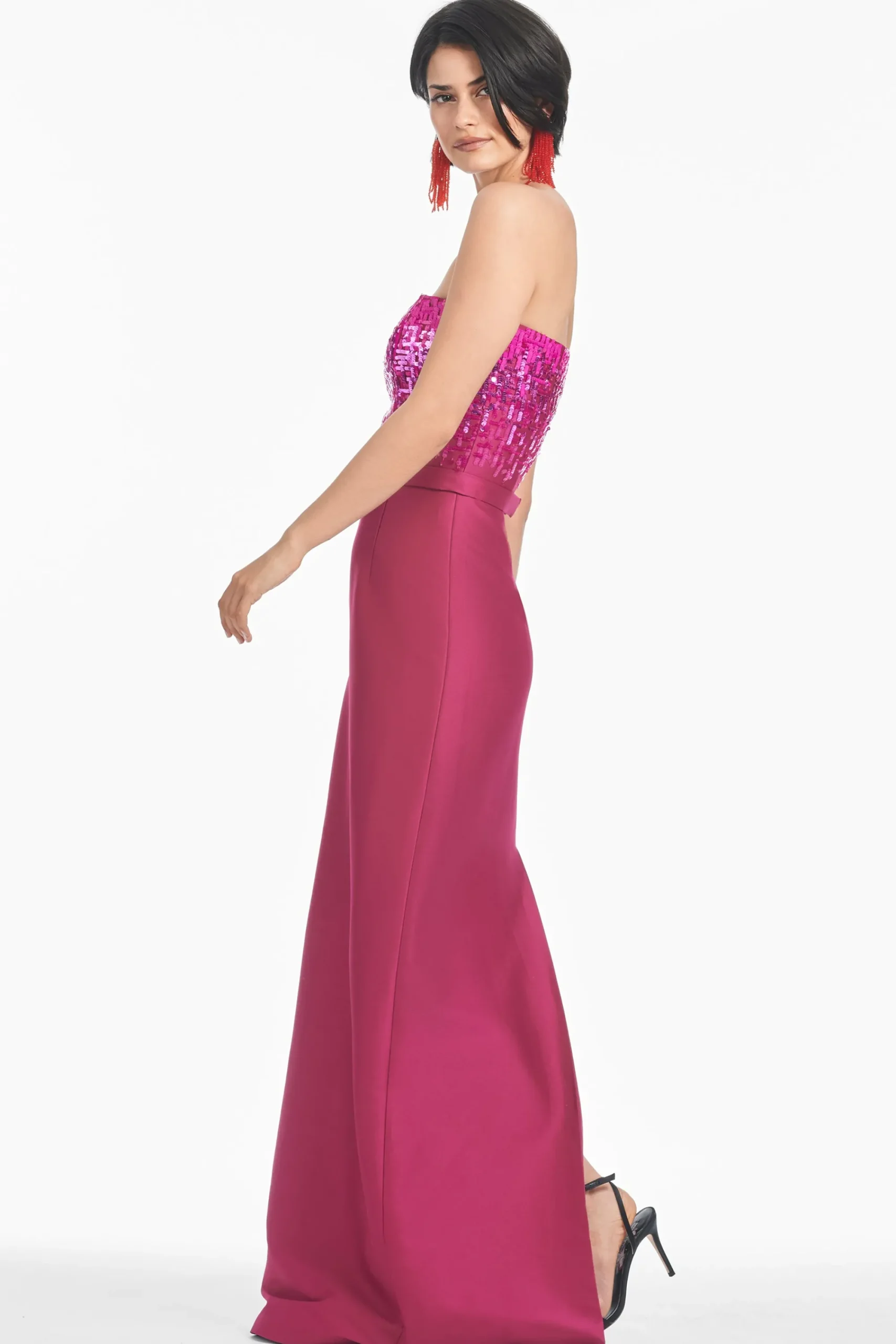 New Sachin & Babi Phaedra Gown - Rhodolite