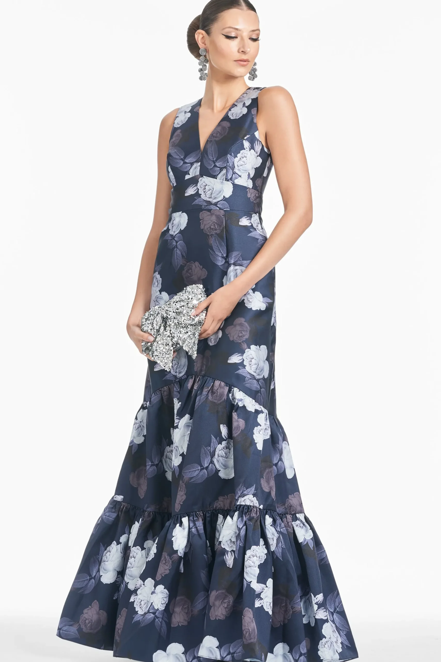 Flash Sale Sachin & Babi Rori Gown - Midnight Glacial Rose Midnightglacialrose