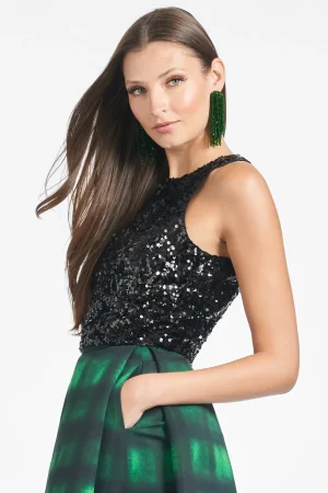 Sale Sachin & Babi Sequin Lexi Top - Black