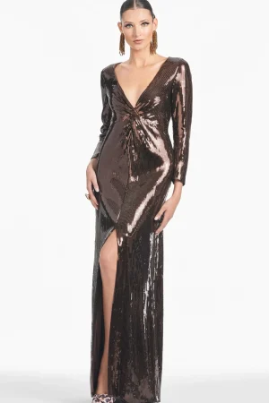 Best Sachin & Babi Sequin Talulla Gown - Espresso