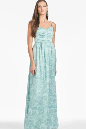 Best Sale Sachin & Babi Sienna Gown - Sage Painted Floral Sagepaintedfloral
