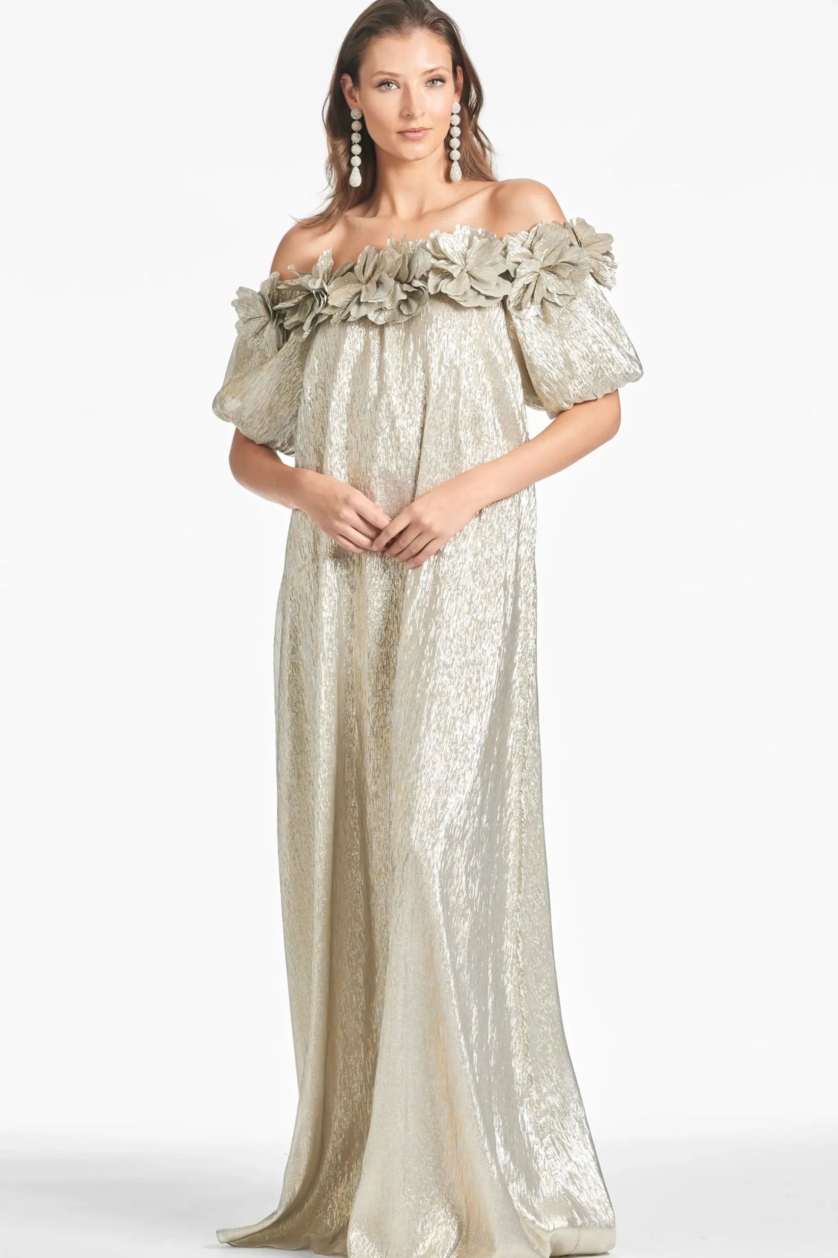 Clearance Sachin & Babi Valentina Gown - Silver