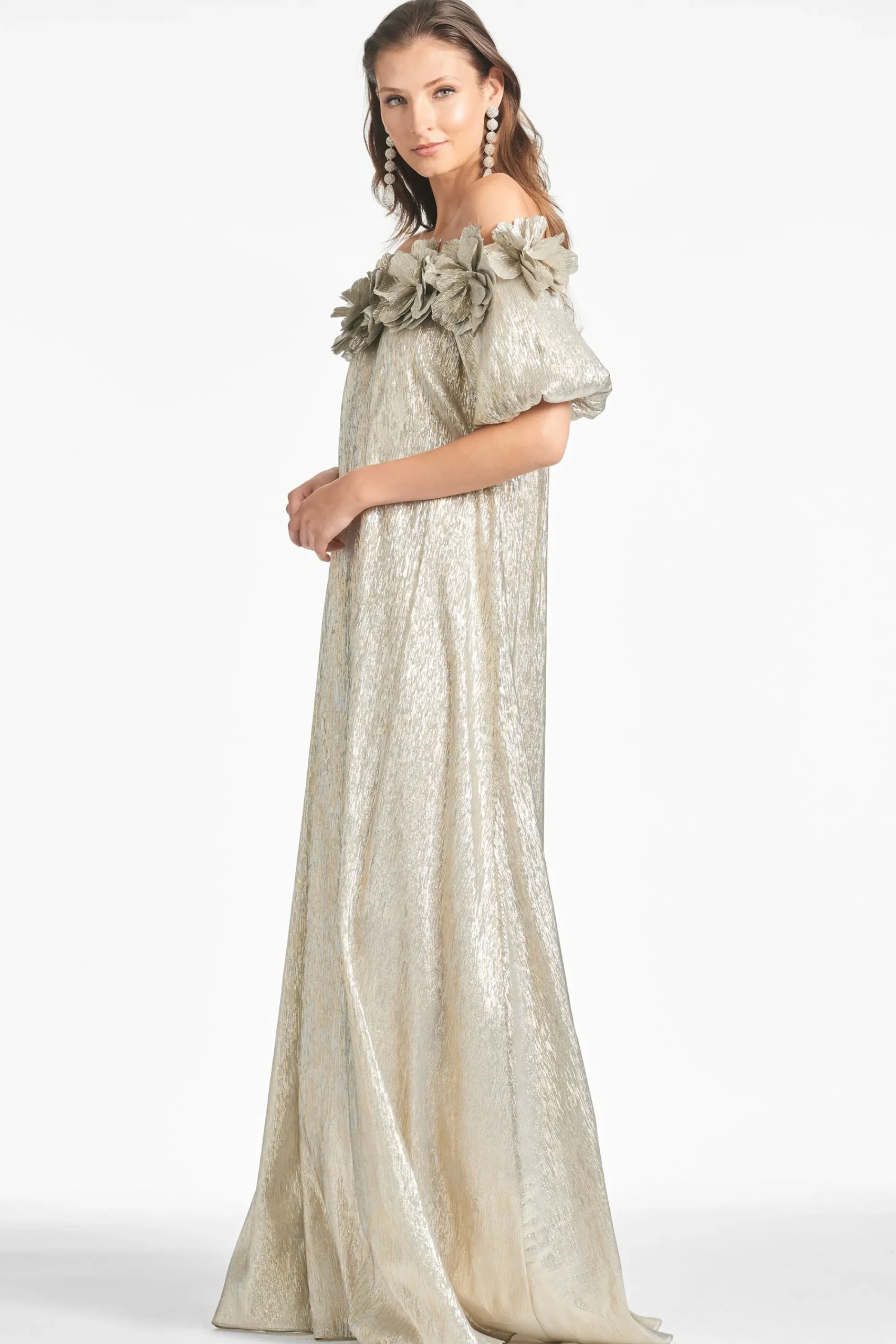 Clearance Sachin & Babi Valentina Gown - Silver