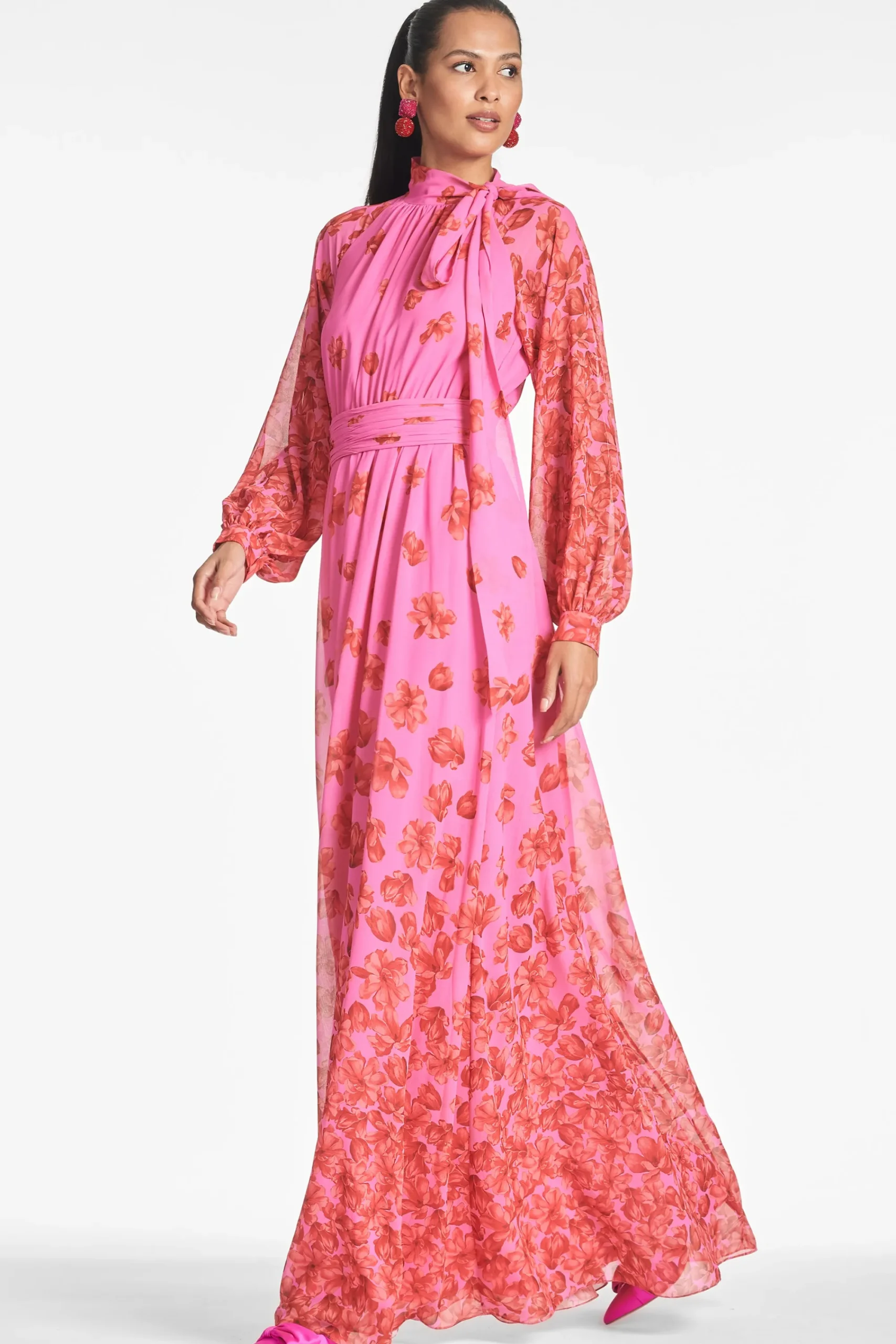 Shop Sachin & Babi Vera Gown - Rose/vermillion